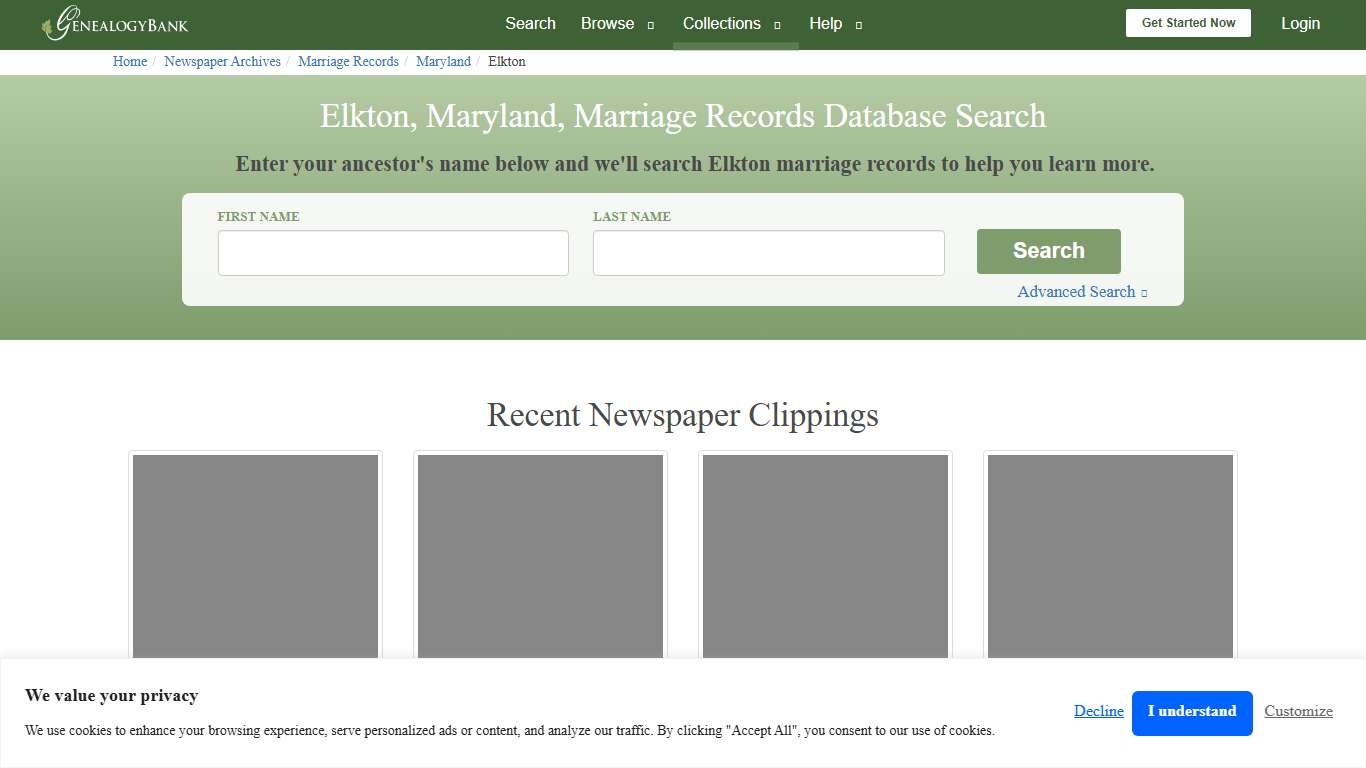 Elkton, Maryland, Marriage Records Online Search